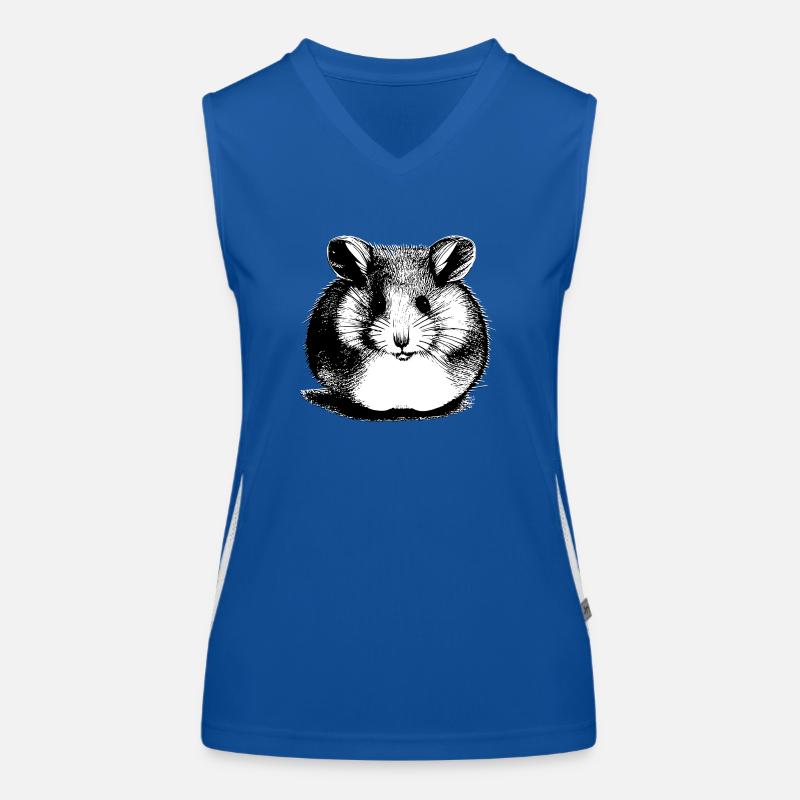 Hamster cute animal rodent animals funny pet 11 Women's Functional Contrast Tank Top