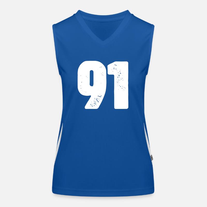 91 Number jersey Women's Functional Contrast Tank Top