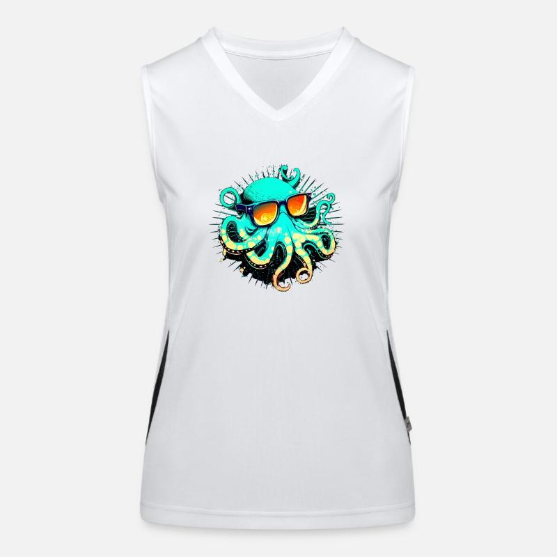 Cooloctopus Funktionelles Kontrast-Tank Top für Frauen