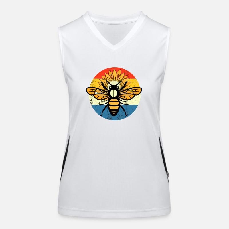Bee retro Sunset Women's Functional Contrast Tank Top