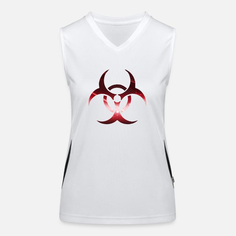 Biohazard red Women's Functional Contrast Tank Top