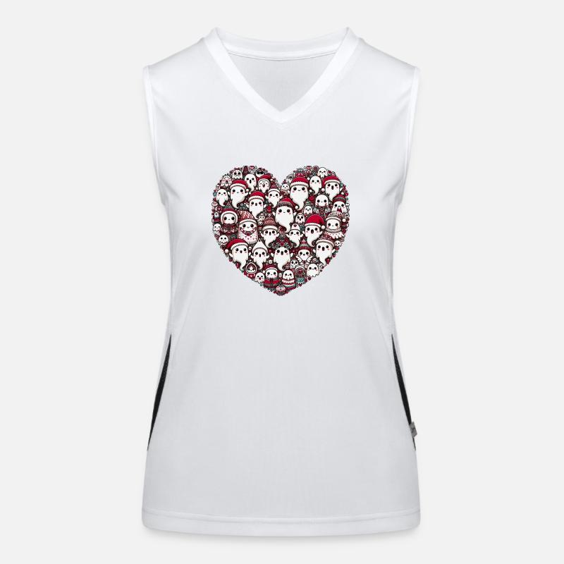 Herz der Weihnachtsgeister im Boho-Stil Funktionelles Kontrast-Tank Top für Frauen