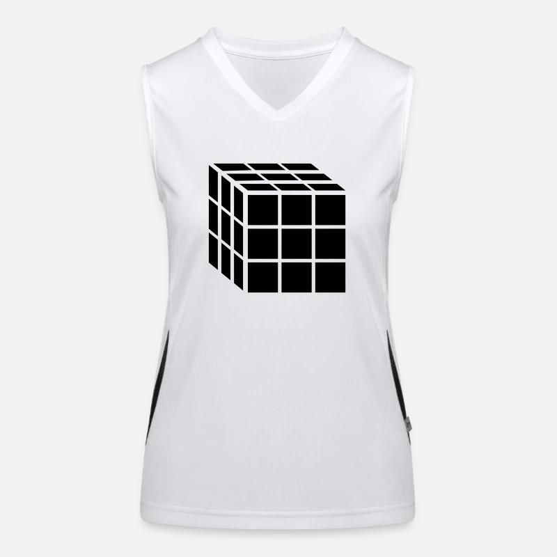 3x3 Block Cube Women's Functional Contrast Tank Top