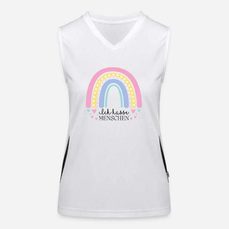 Ich hasse Menschen Funktionelles Kontrast-Tank Top für Frauen