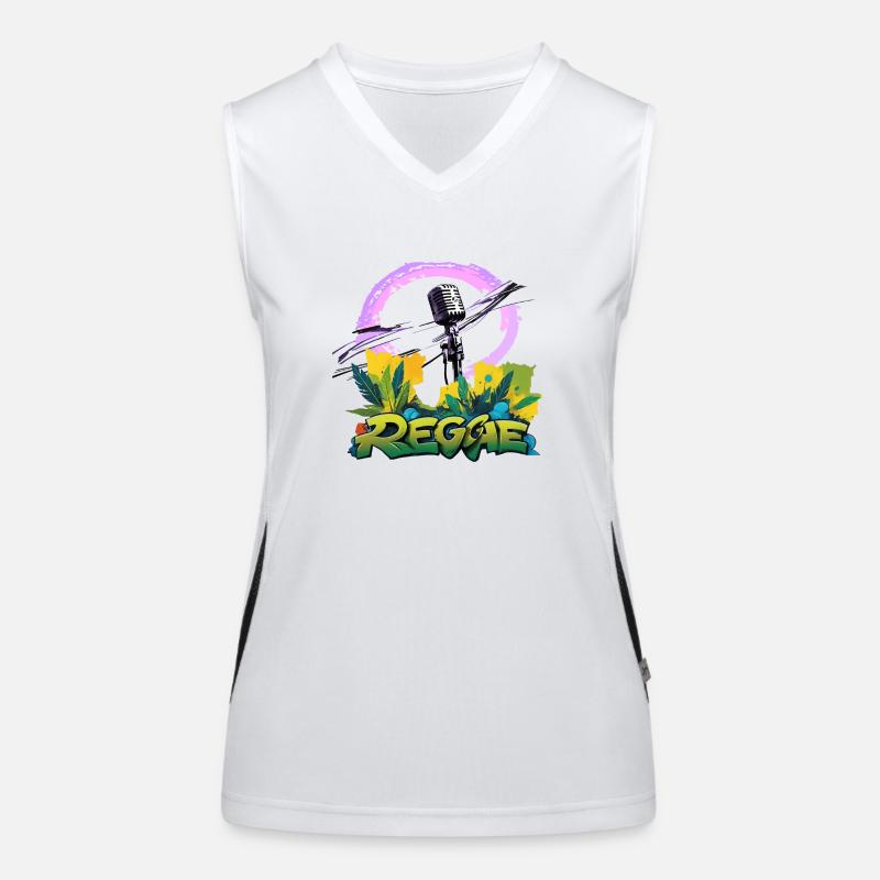 Reggae Mikrofon Funktionelles Kontrast-Tank Top für Frauen