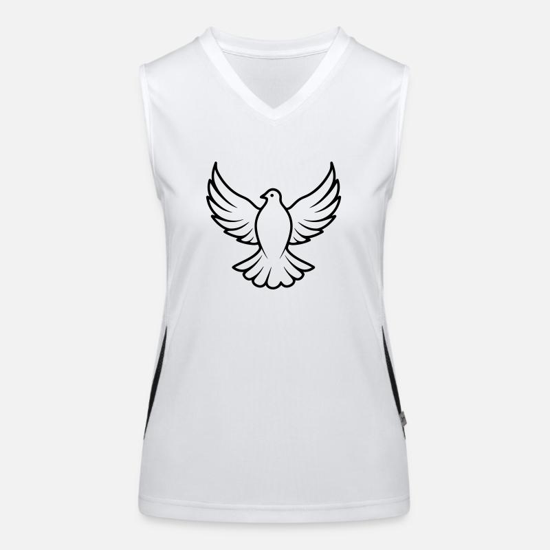 Taube Funktionelles Kontrast-Tank Top für Frauen