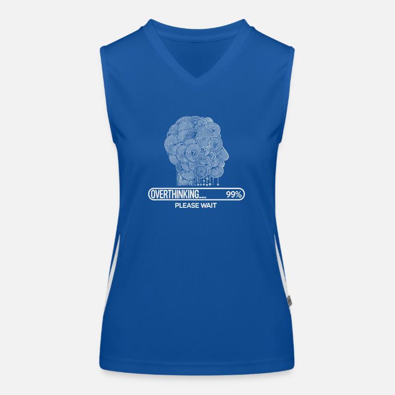 Overthinking - Bitte warten Funktionelles Kontrast-Tank Top für Frauen