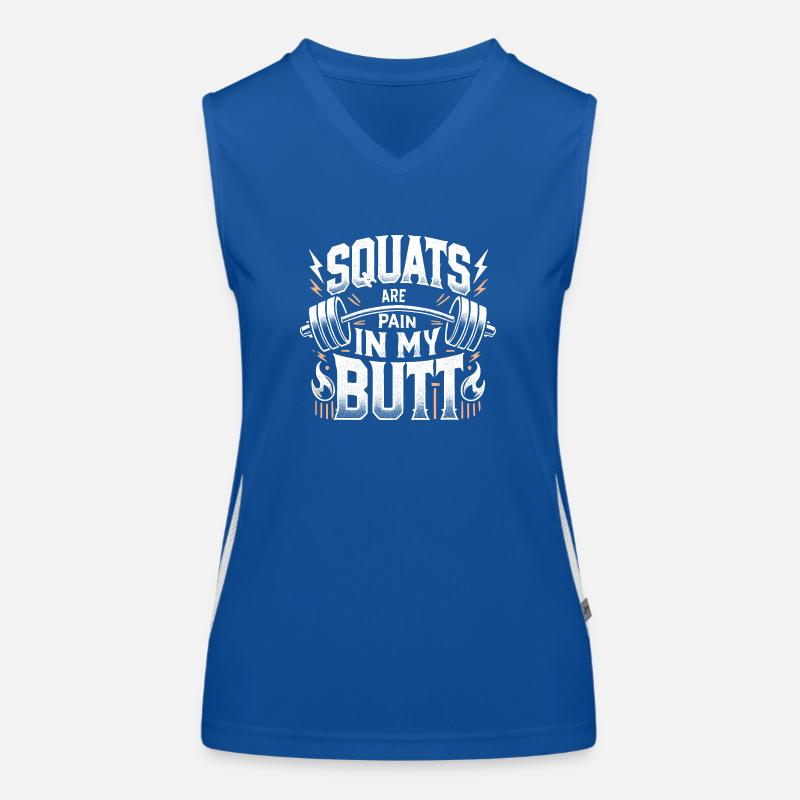 Kniebeugen sind ein Schmerz in meinem Hintern Funktionelles Kontrast-Tank Top für Frauen