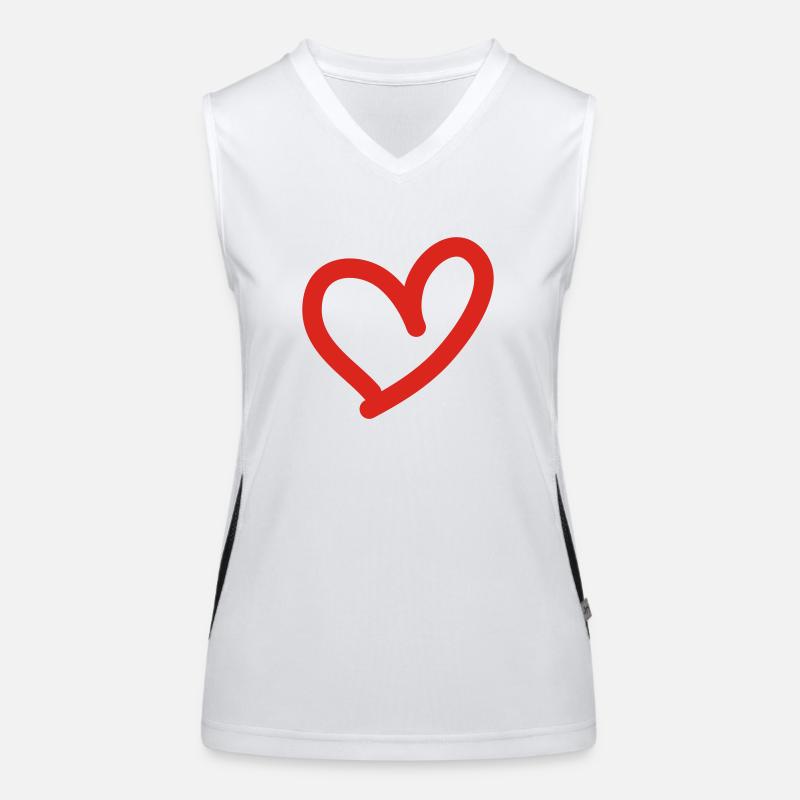 Herz- Funktionelles Kontrast-Tank Top für Frauen