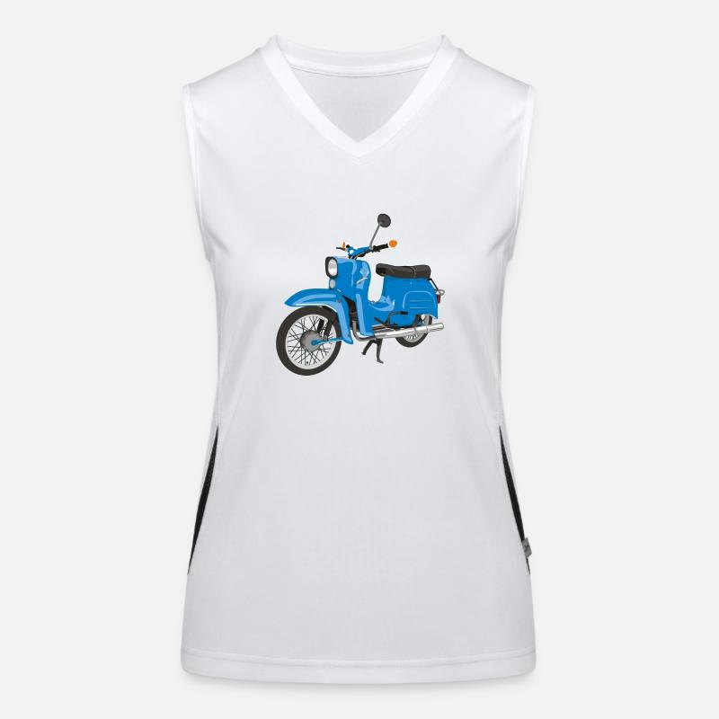 Schwalbe in himmelblau Funktionelles Kontrast-Tank Top für Frauen