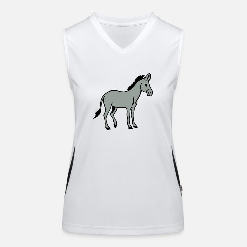 Grautier Funktionelles Kontrast-Tank Top für Frauen