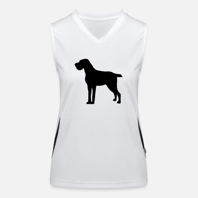German Wirehaired Pointer Women's Functional Contrast Tank Top