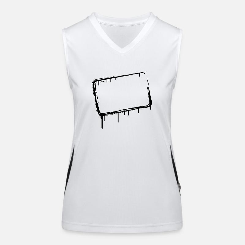 Graffiti Rahmen Funktionelles Kontrast-Tank Top für Frauen