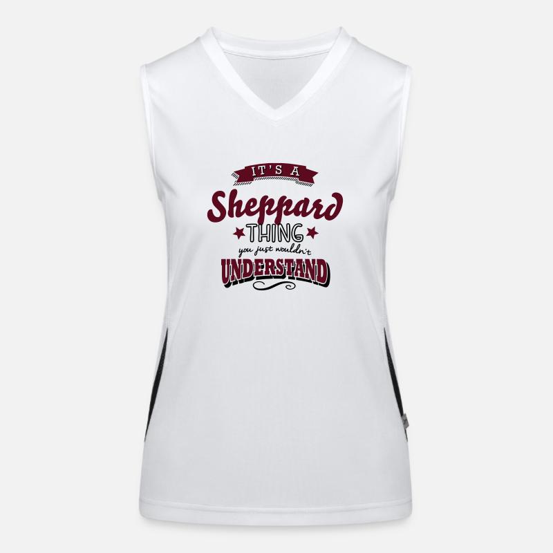 its a sheppard name surname thing Women's Functional Contrast Tank Top
