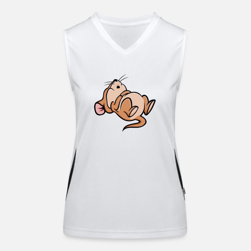 Schlafen Maus Funktionelles Kontrast-Tank Top für Frauen