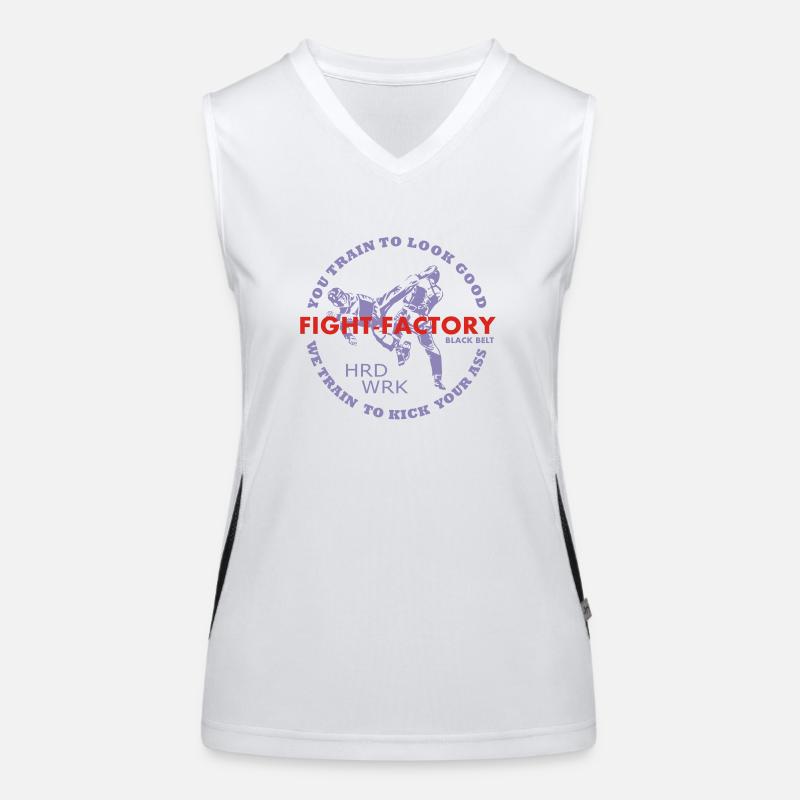 FF-Schwarzgurt kick ass Funktionelles Kontrast-Tank Top für Frauen