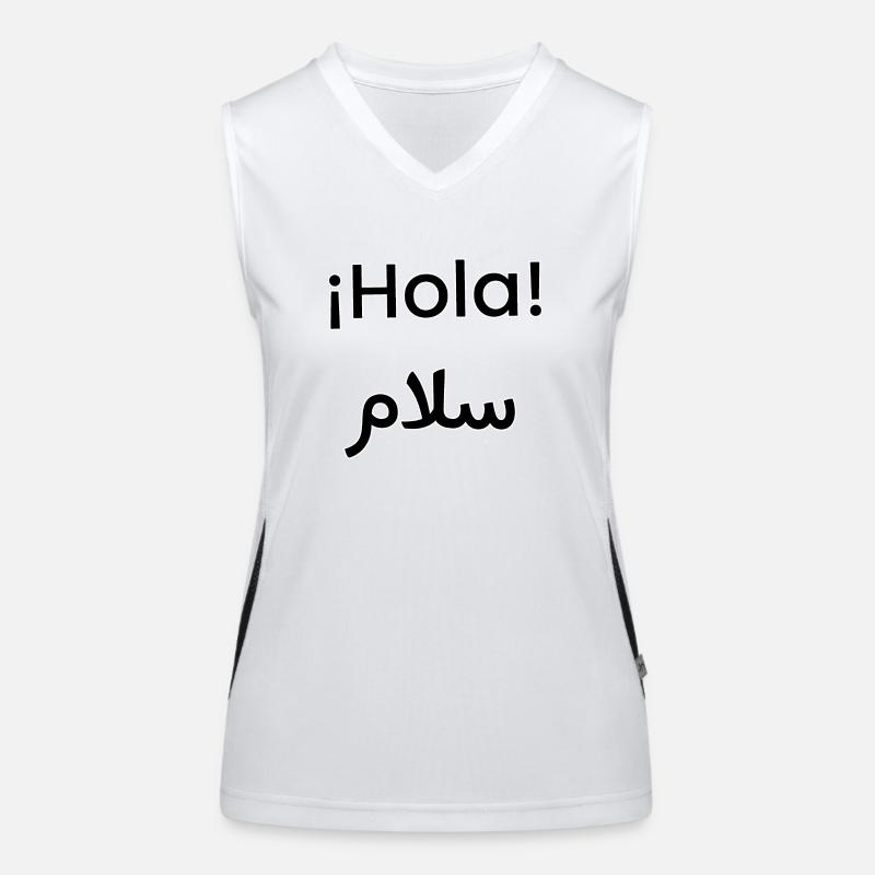 Hello in Arabic Women's Functional Contrast Tank Top