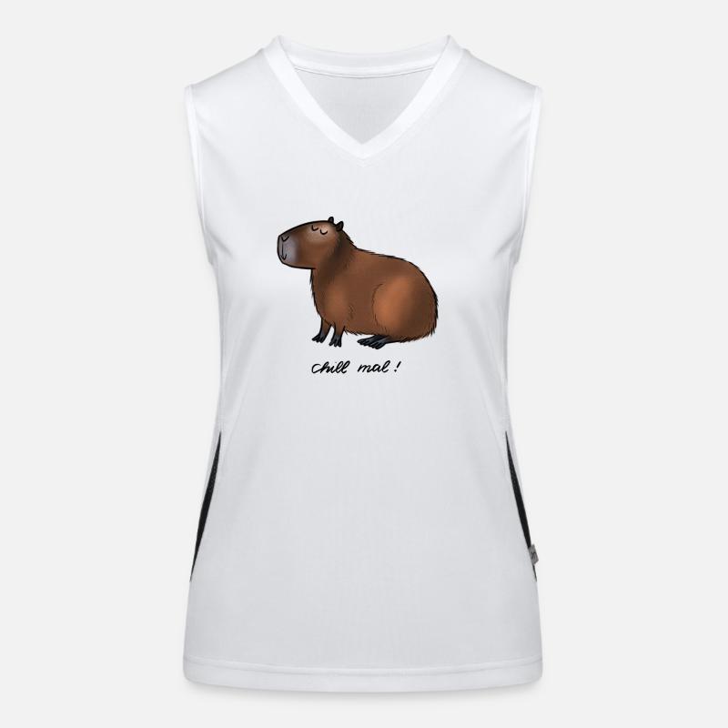Capybara - chill out! Women's Functional Contrast Tank Top