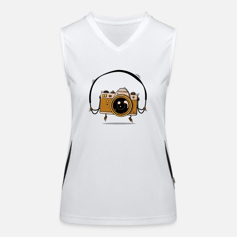 Jump rope camera Women's Functional Contrast Tank Top