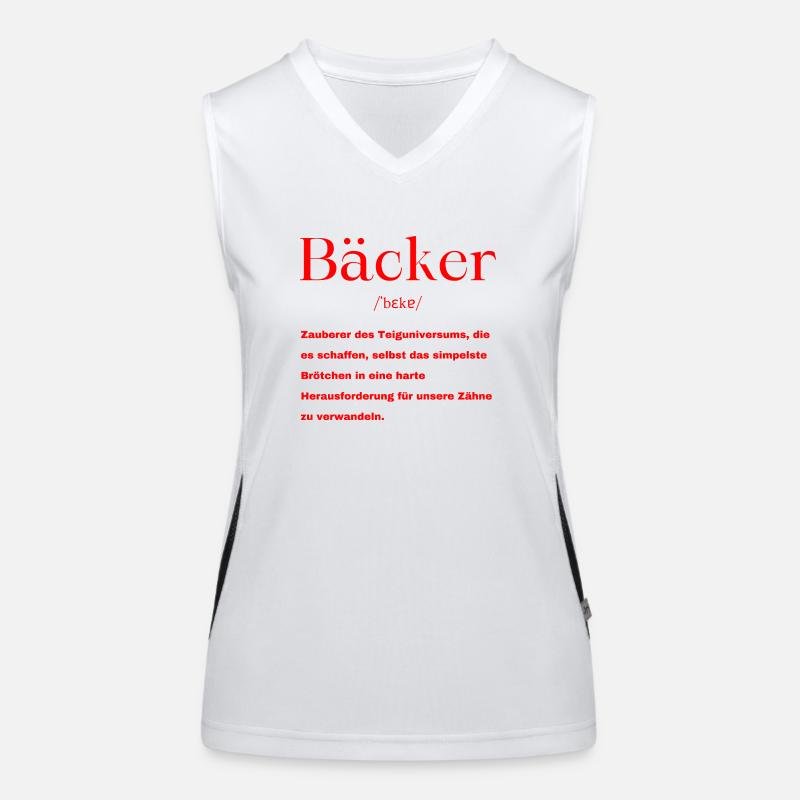 Bäcker Definition Funktionelles Kontrast-Tank Top für Frauen