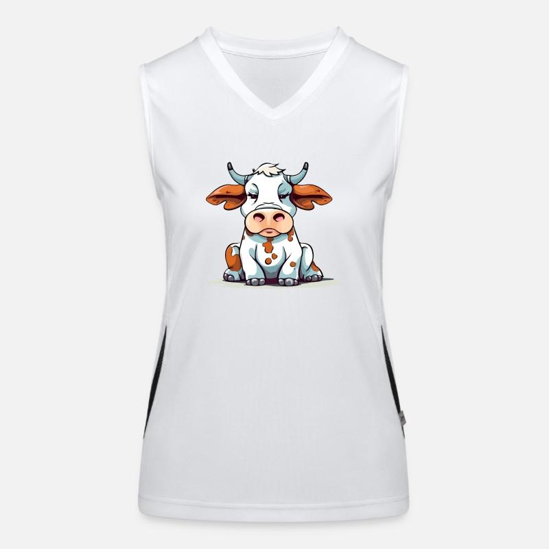 Nini die Kuh Funktionelles Kontrast-Tank Top für Frauen