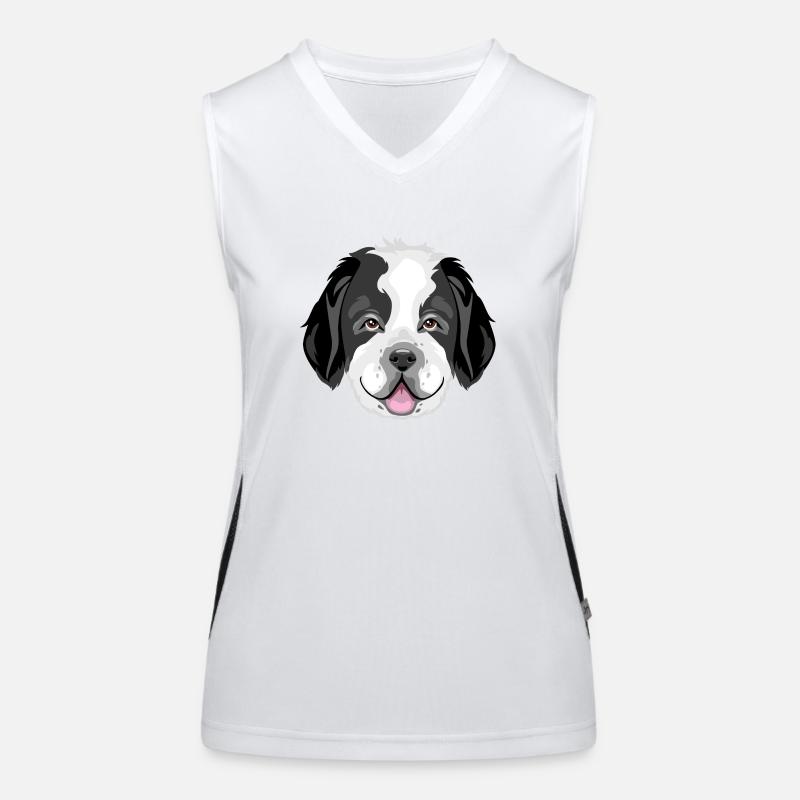 Bernhardinerkopf Funktionelles Kontrast-Tank Top für Frauen