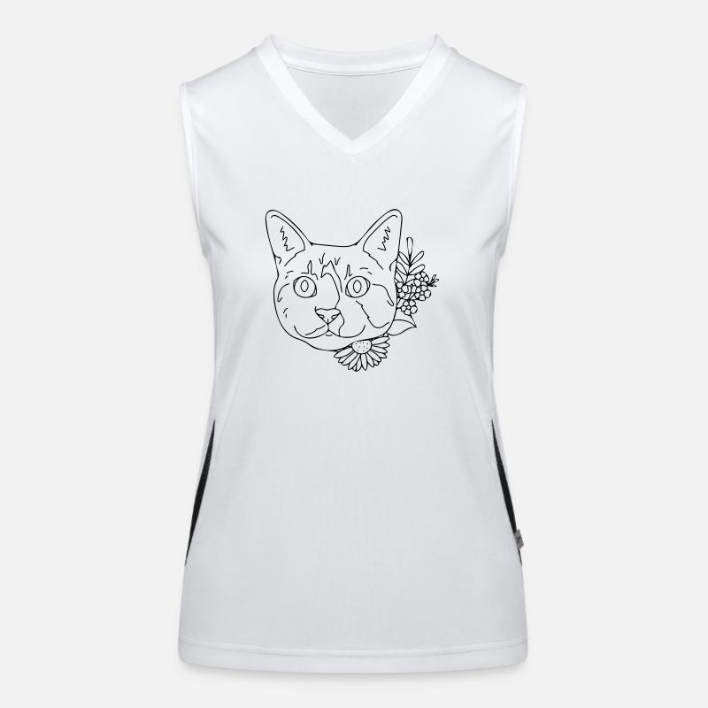 Katze Funktionelles Kontrast-Tank Top für Frauen