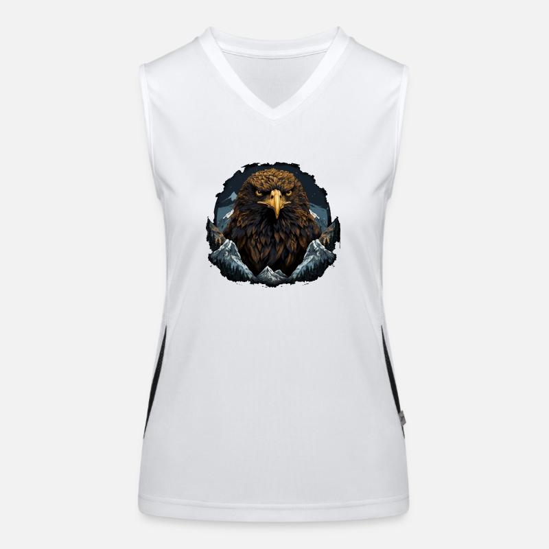 Eagle Design for Animal Lovers & Eagle Lovers. Women's Functional Contrast Tank Top