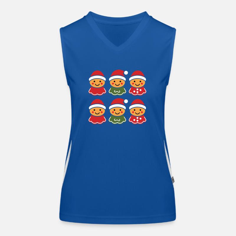 Gingerbread Man Women's Functional Contrast Tank Top