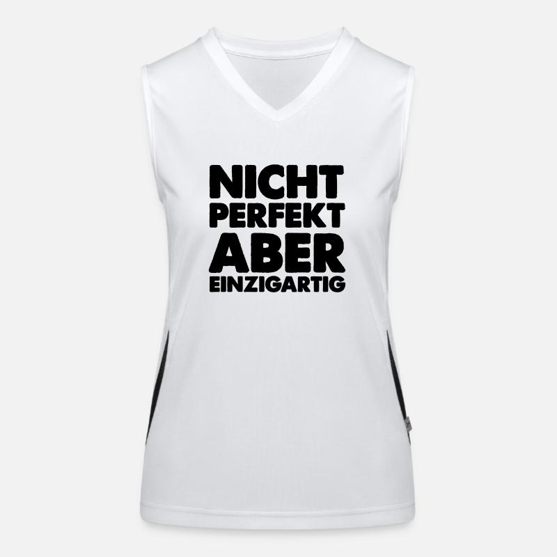 nicht perfekt aber einzigartig Funktionelles Kontrast-Tank Top für Frauen