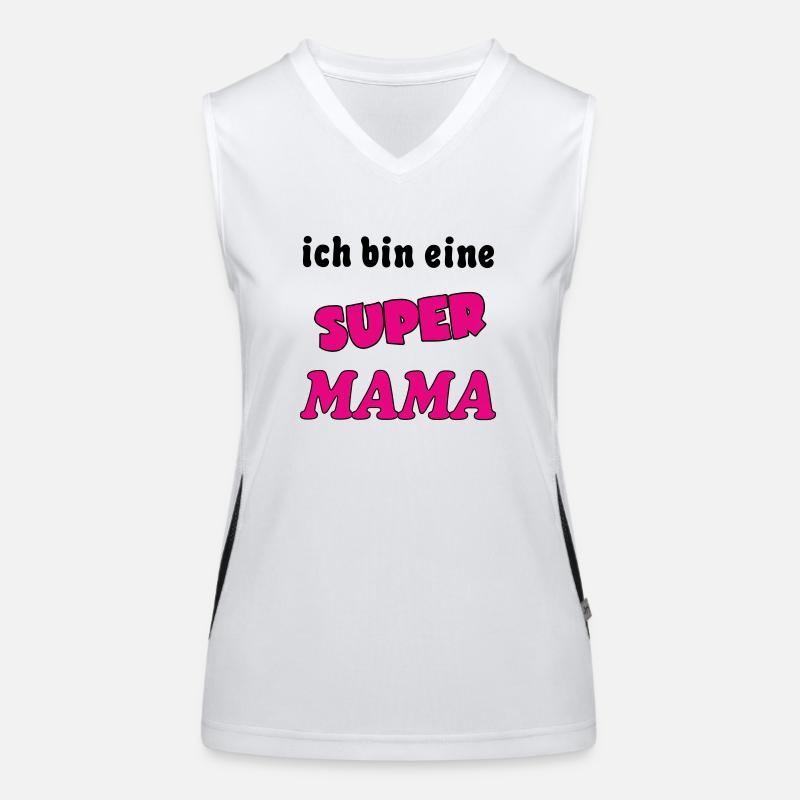 Ich bin eine Super MAMA Women's Functional Contrast Tank Top