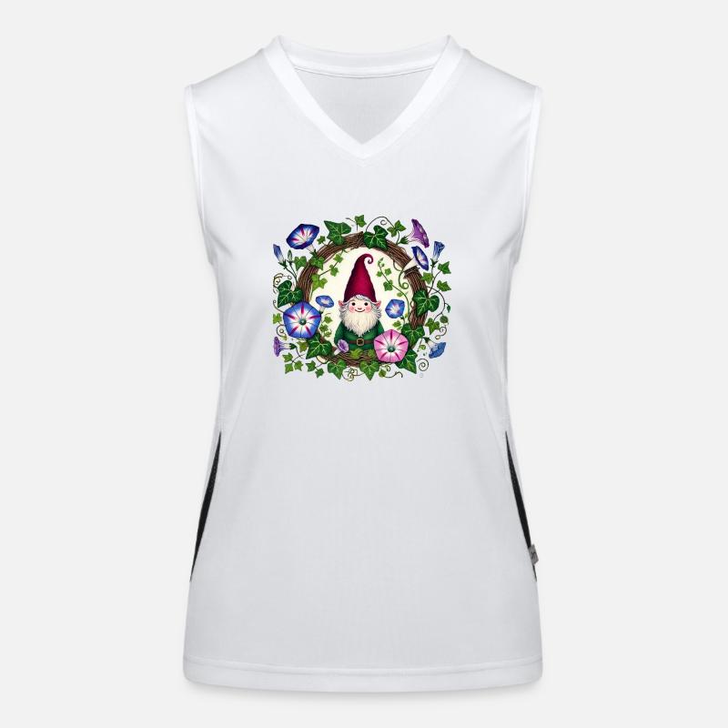 Morning Glory Gnome Women's Functional Contrast Tank Top