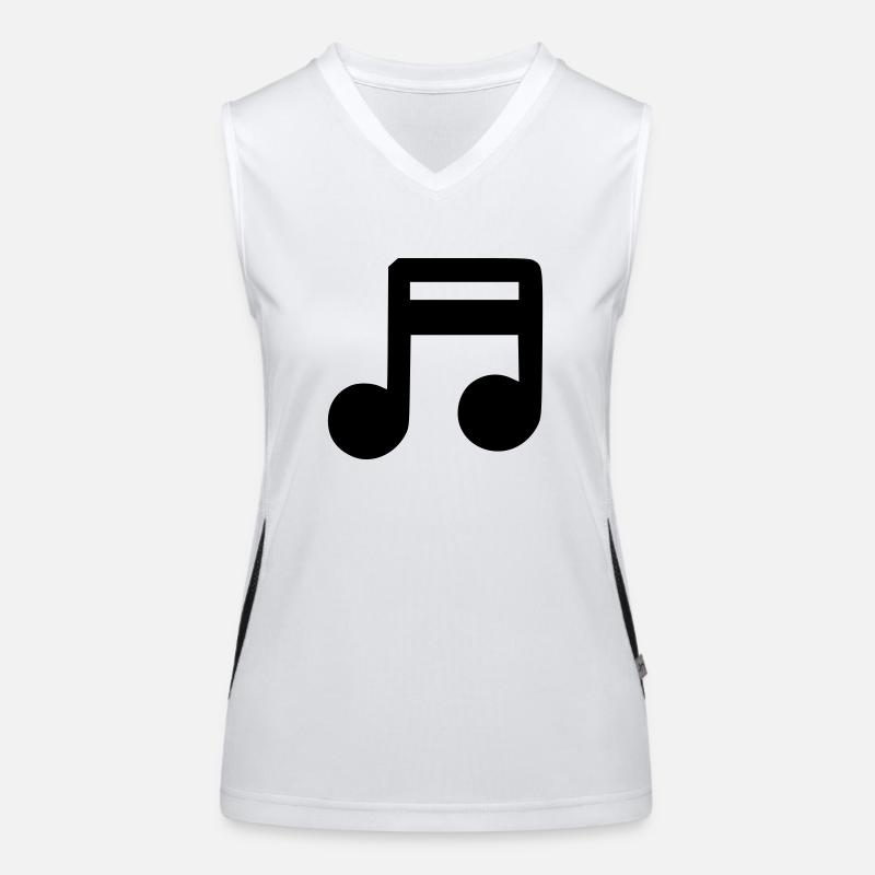 Musiknote Funktionelles Kontrast-Tank Top für Frauen