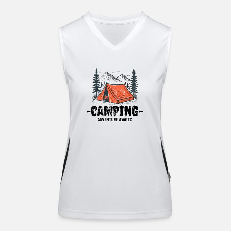 Camping-Kader Funktionelles Kontrast-Tank Top für Frauen