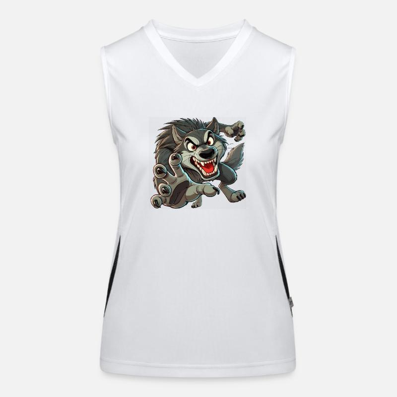 Angriffe von Wölfen Funktionelles Kontrast-Tank Top für Frauen