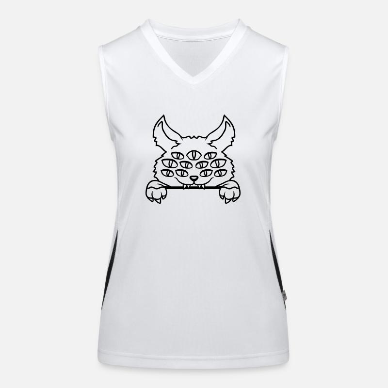 Cat Demon Many Eyes Devil Hell Evil Monster Women's Functional Contrast Tank Top