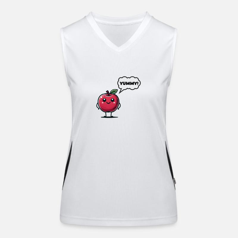 apfel comic Funktionelles Kontrast-Tank Top für Frauen