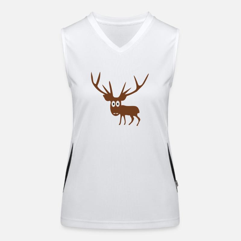 Hirsch Funktionelles Kontrast-Tank Top für Frauen