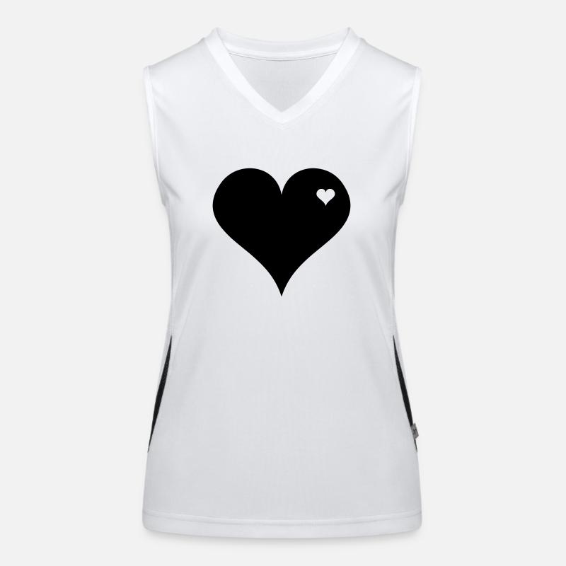Herz in Herz Funktionelles Kontrast-Tank Top für Frauen