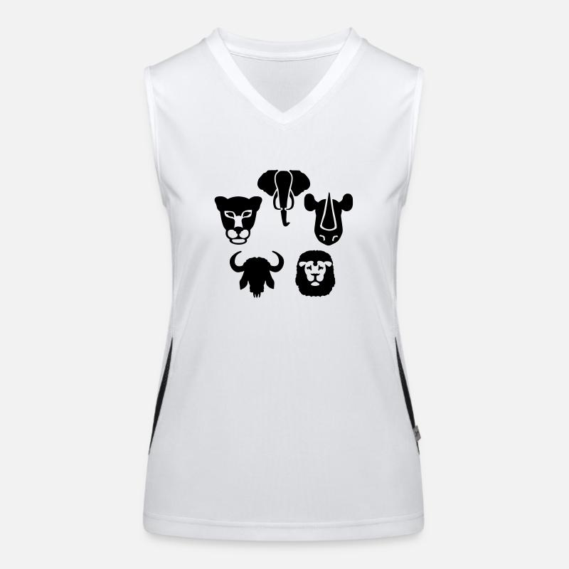 Afrika Tiere Big Five Funktionelles Kontrast-Tank Top für Frauen