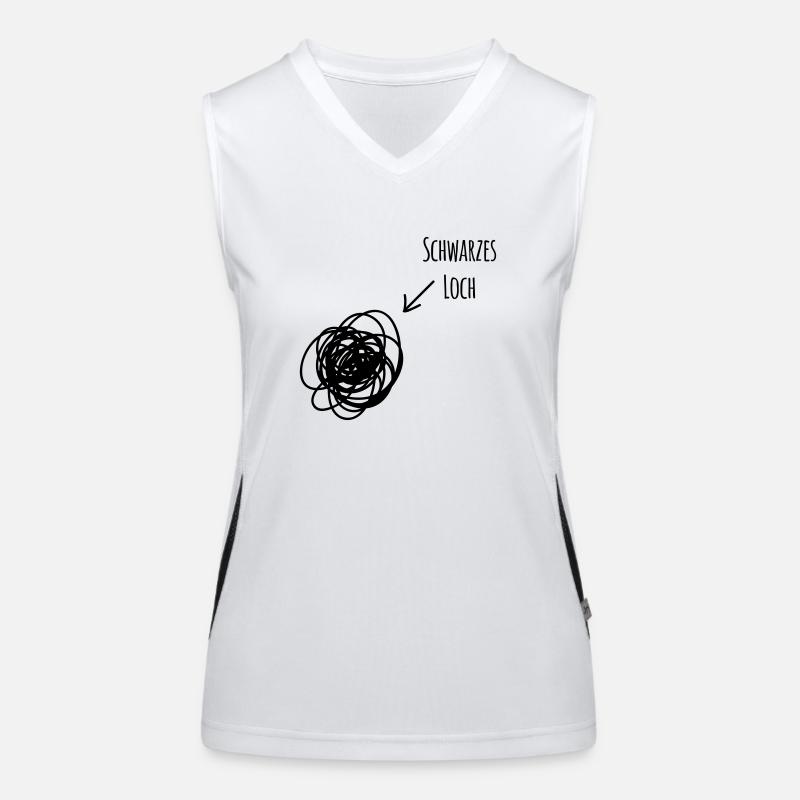 Schwarzes Loch 1c Funktionelles Kontrast-Tank Top für Frauen