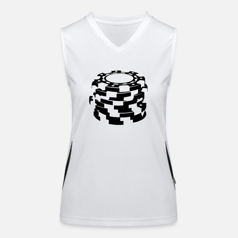 Poker Chips Funktionelles Kontrast-Tank Top für Frauen