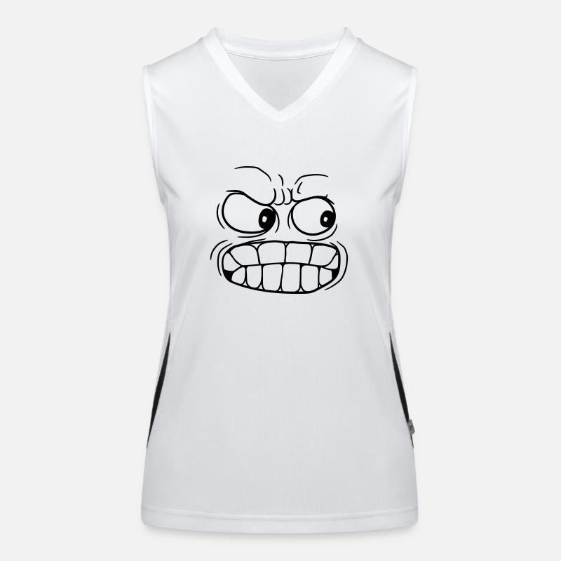 stinking sour head face boese wuetend mastery Women's Functional Contrast Tank Top