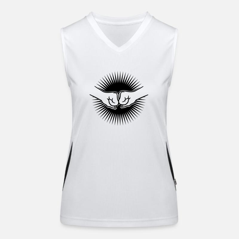 Begruessung Stern Sonne Funktionelles Kontrast-Tank Top für Frauen