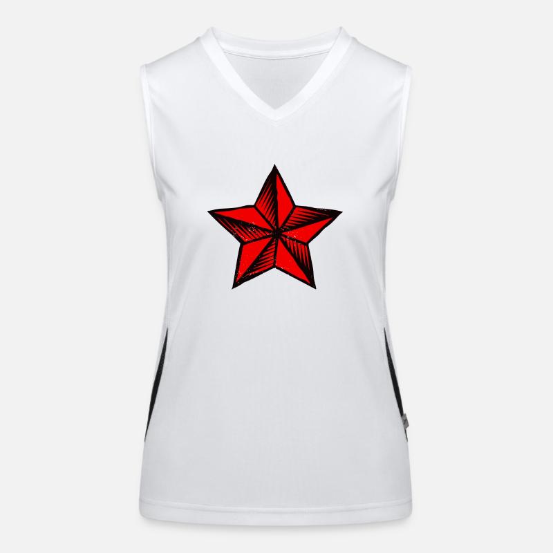 Star red star Women's Functional Contrast Tank Top