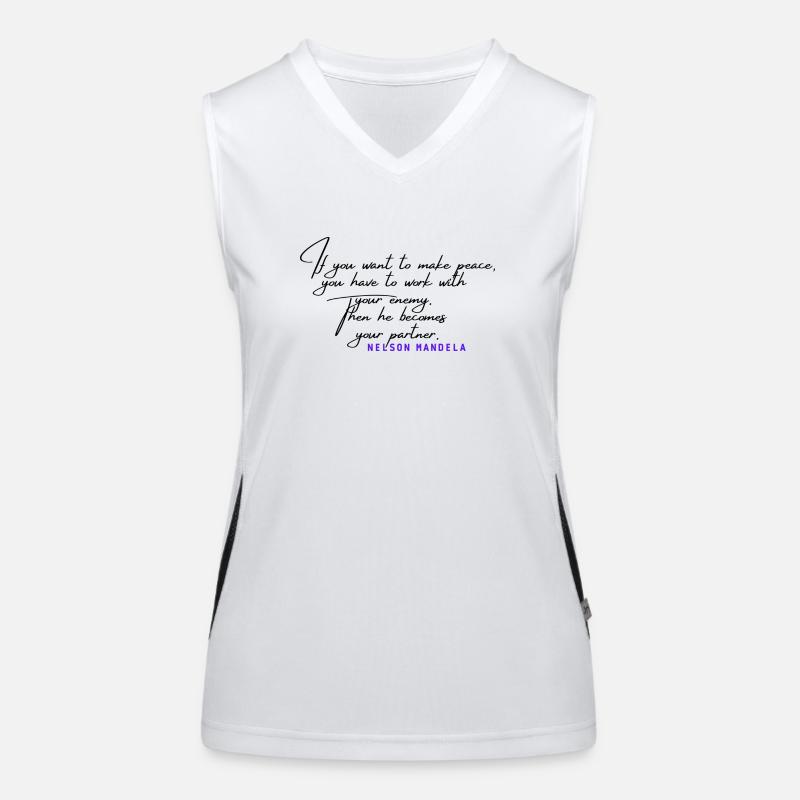 If you want to make peace with your enemy Funktionelles Kontrast-Tank Top für Frauen