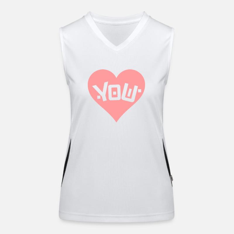 LOVE YOU Funktionelles Kontrast-Tank Top für Frauen