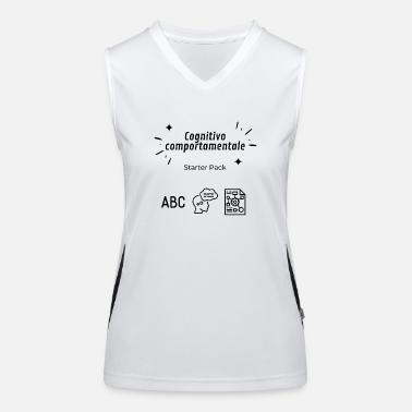 Cognitivo comportamentale - Starter Pack nero Top sportivo da donna in contrasto cromatico