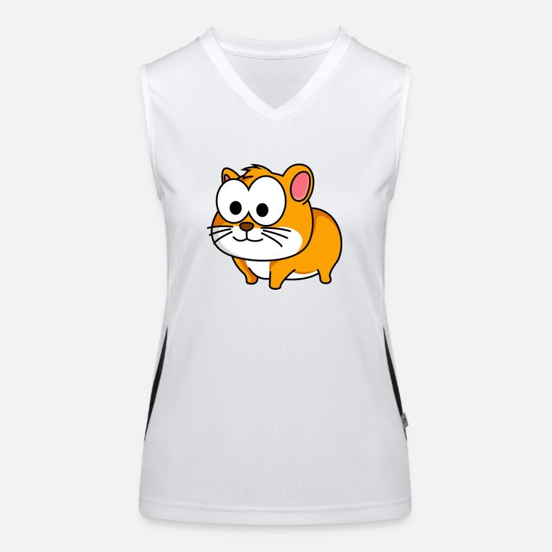 Hamster Comic Tier Funktionelles Kontrast-Tank Top für Frauen