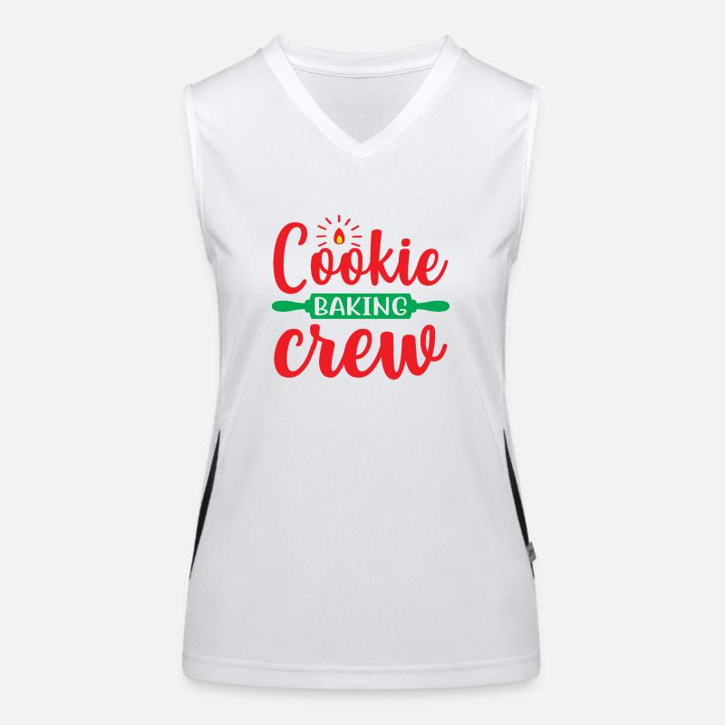 Cookie baking crew - humour noël Débardeur respirant contrasté Femme